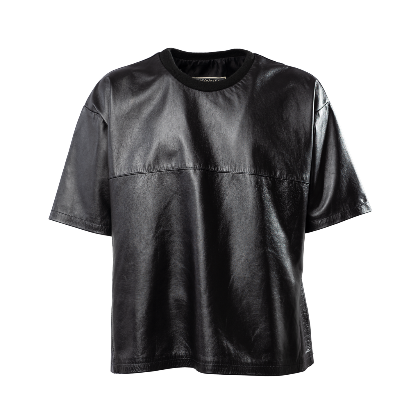 “MECCHA” leather tee